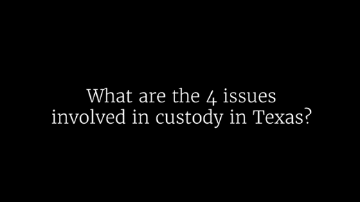 What are the 4 Issues Involved in Custody in Texas?