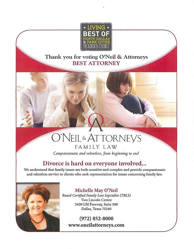 OWLawyers Family Law voted best attorney in North Dallas by Living Magazine.