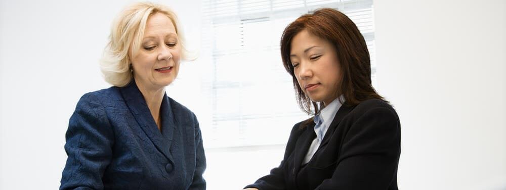 Looking over paperwork